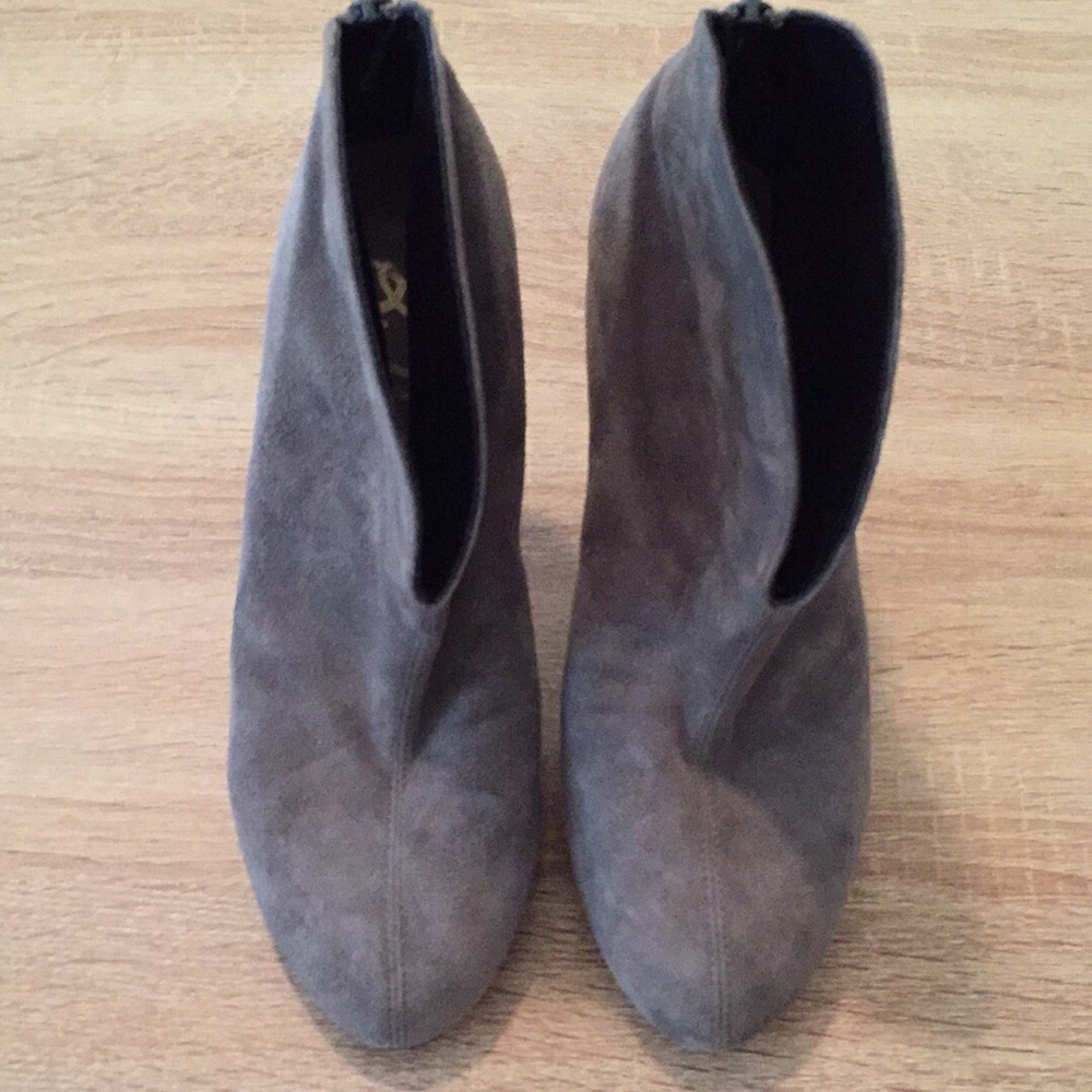 Butter Grey Suede Booties, Made in Italy